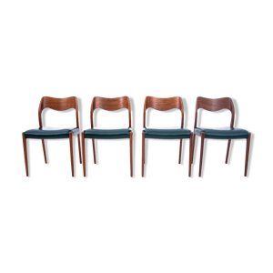 lot de 4 chaises en teck,