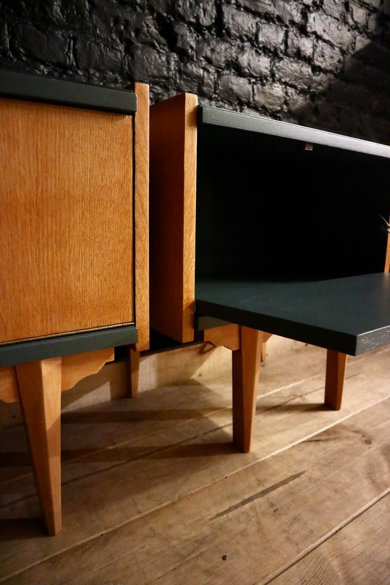 Pair of vintage bedsides
