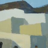 Stig Wernheden, Scandinavian Modern Landscape, 1960s, Oil on Canvas, Framed