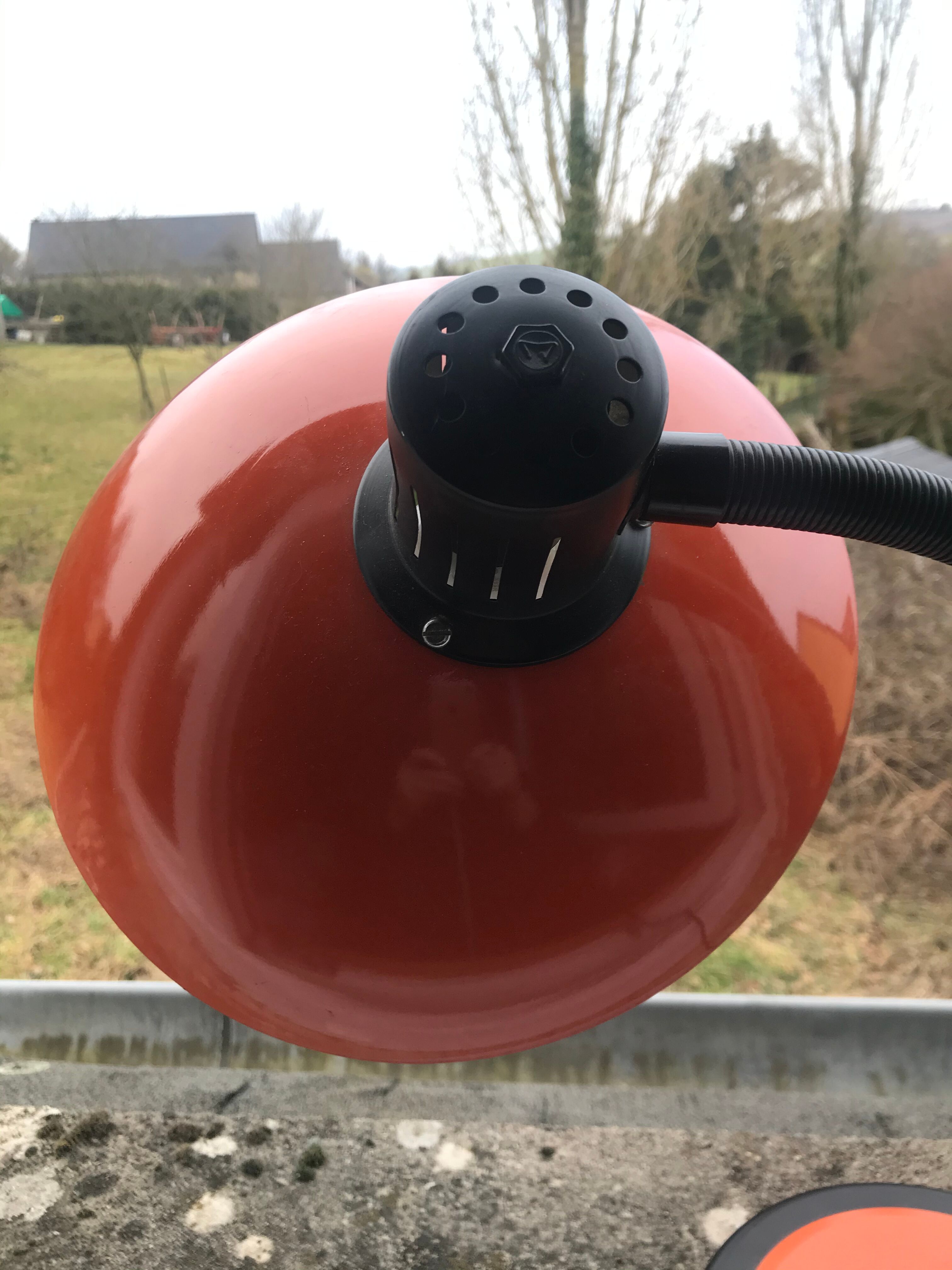 Vintage office lamp orange 70s