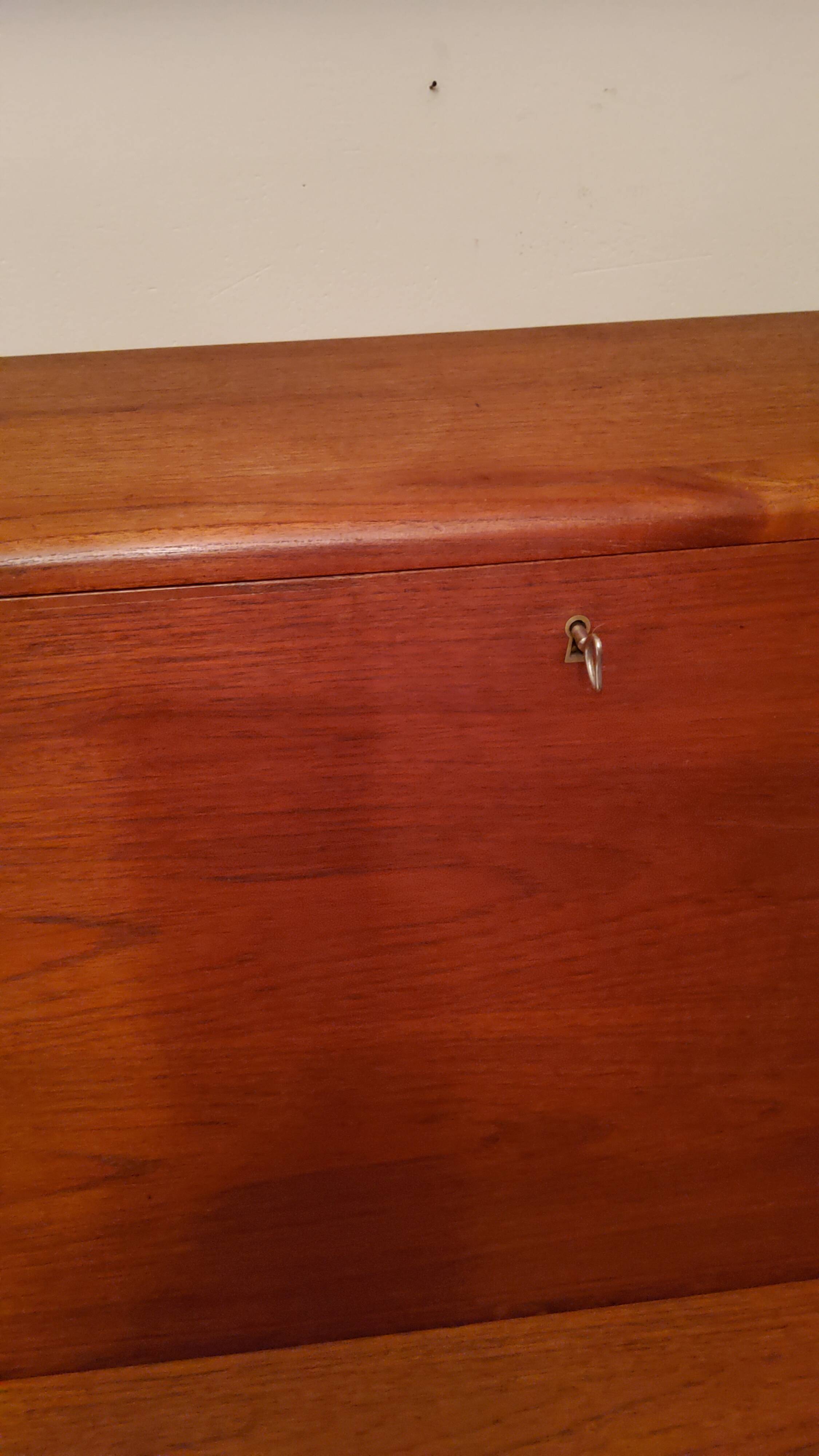 Convenient Danish teak secretary Craftsmanship M.K from the 60s