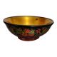 Vintage Soviet Khokhloma wooden bowl in excellent condition.
