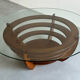 Designer coffee table, foot and circular top from the 60s