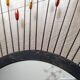 Metal sun mirror, vintage French, 66 cm