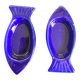 Cobalt blue ceramic plates in the shape of fish (tapas, anchovies, etc.)