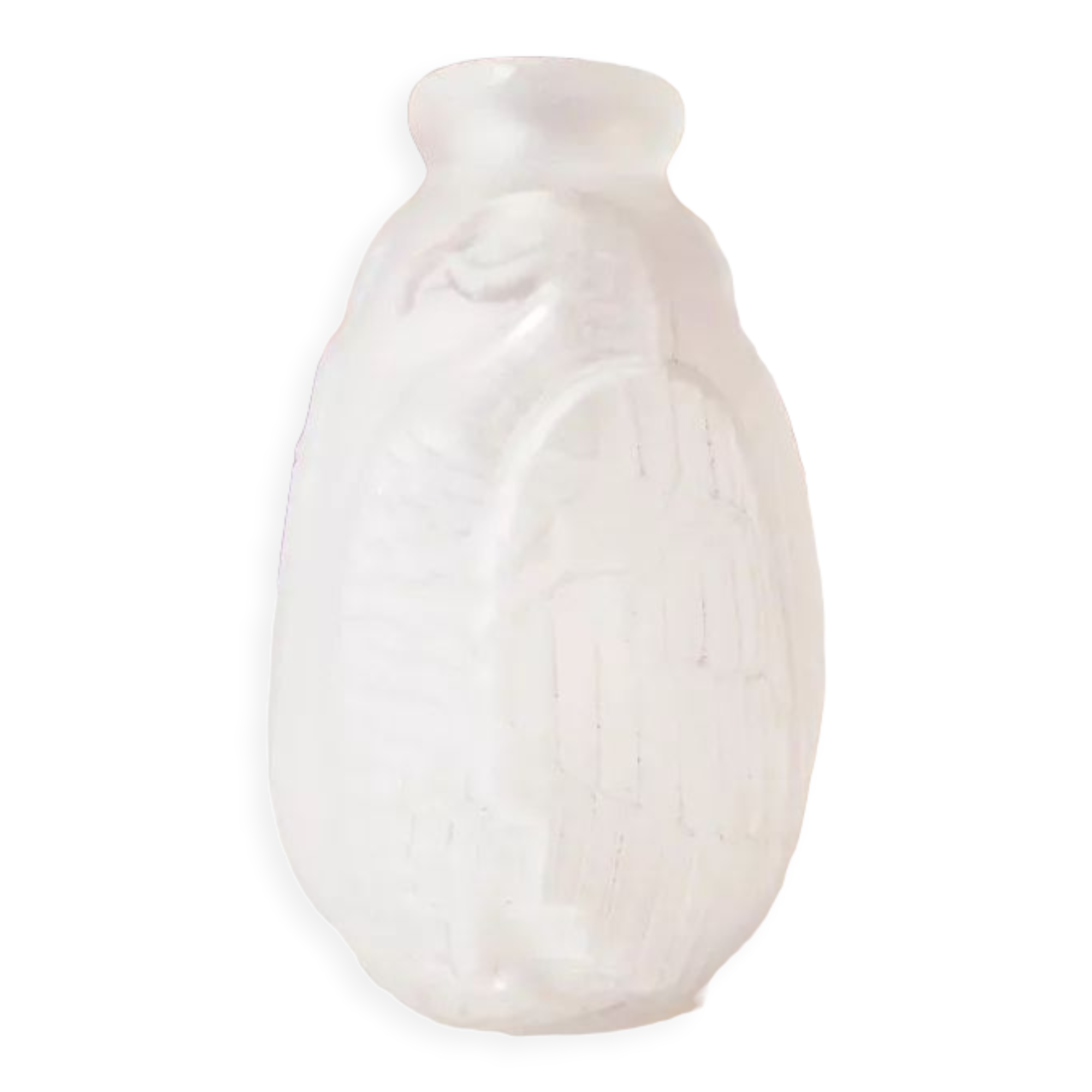 Vase art déco en verre pressé moulé aigle