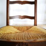 Set of 6 straw chairs