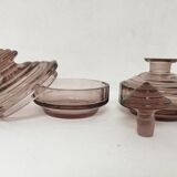 Duo Czech crystal bottles, 1950