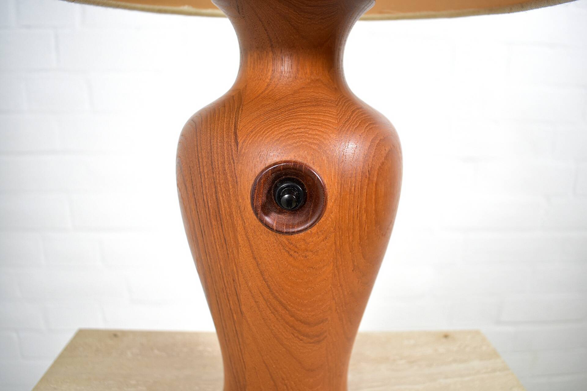 Danish table lamp by Dyrlund 1970s teak Scandinavian vintage