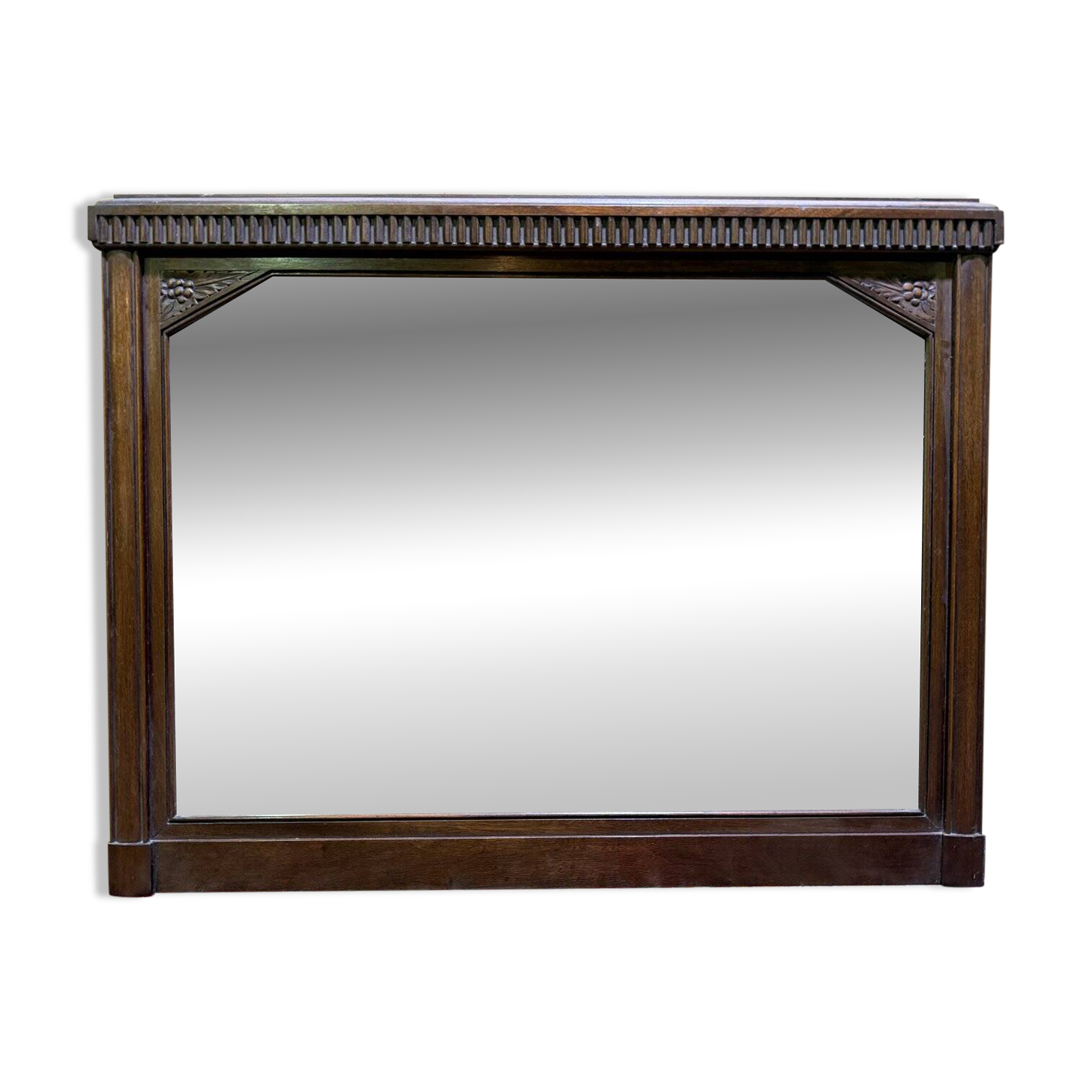 Art Deco period walnut mirror