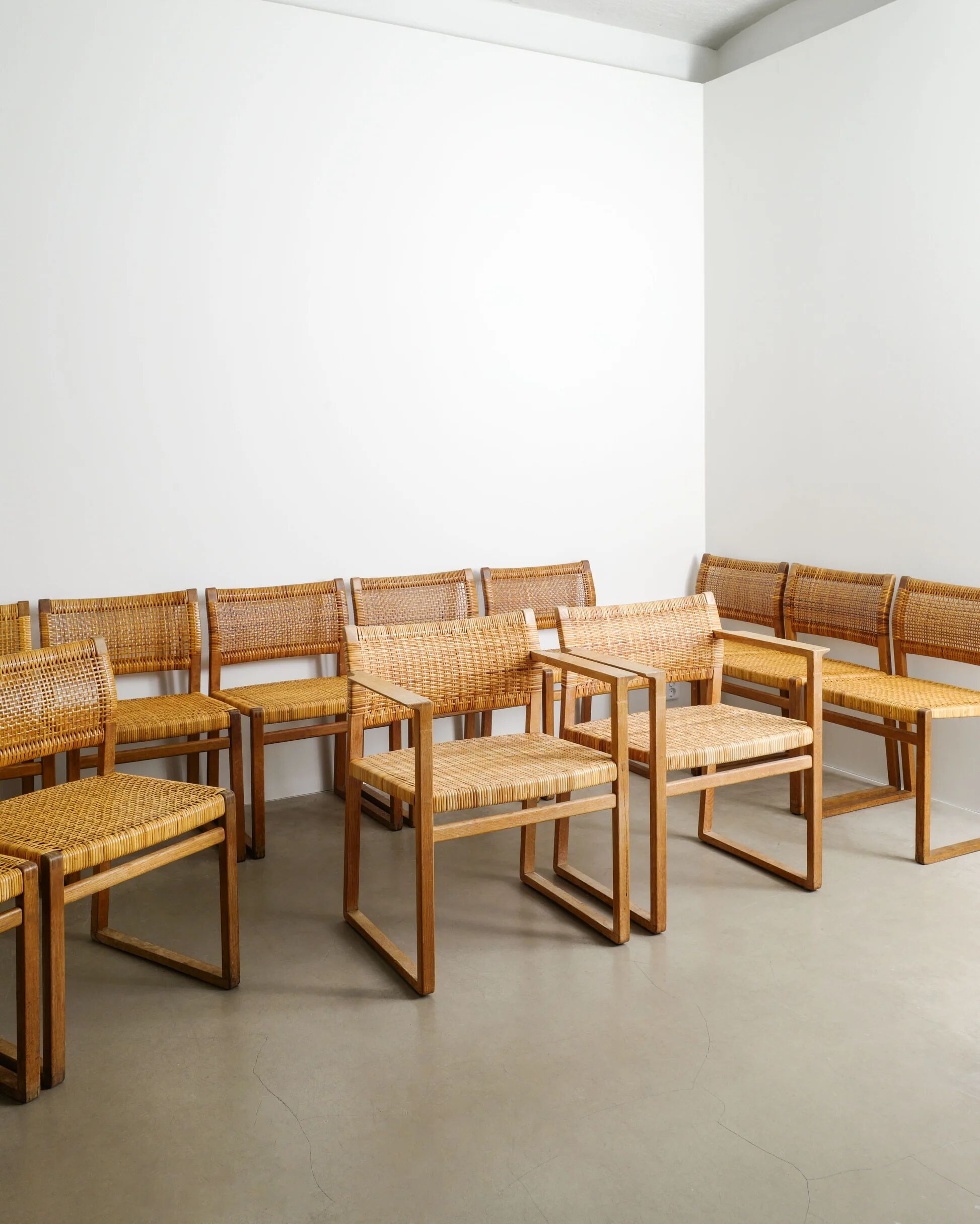 Danish Mid Century Wooden Dining Chairs by Børge Mogensen, 1960s