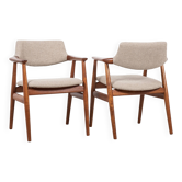 Paire de chaises en teck par Erik Kirkegaard pour Glostrup, Danemark 1960