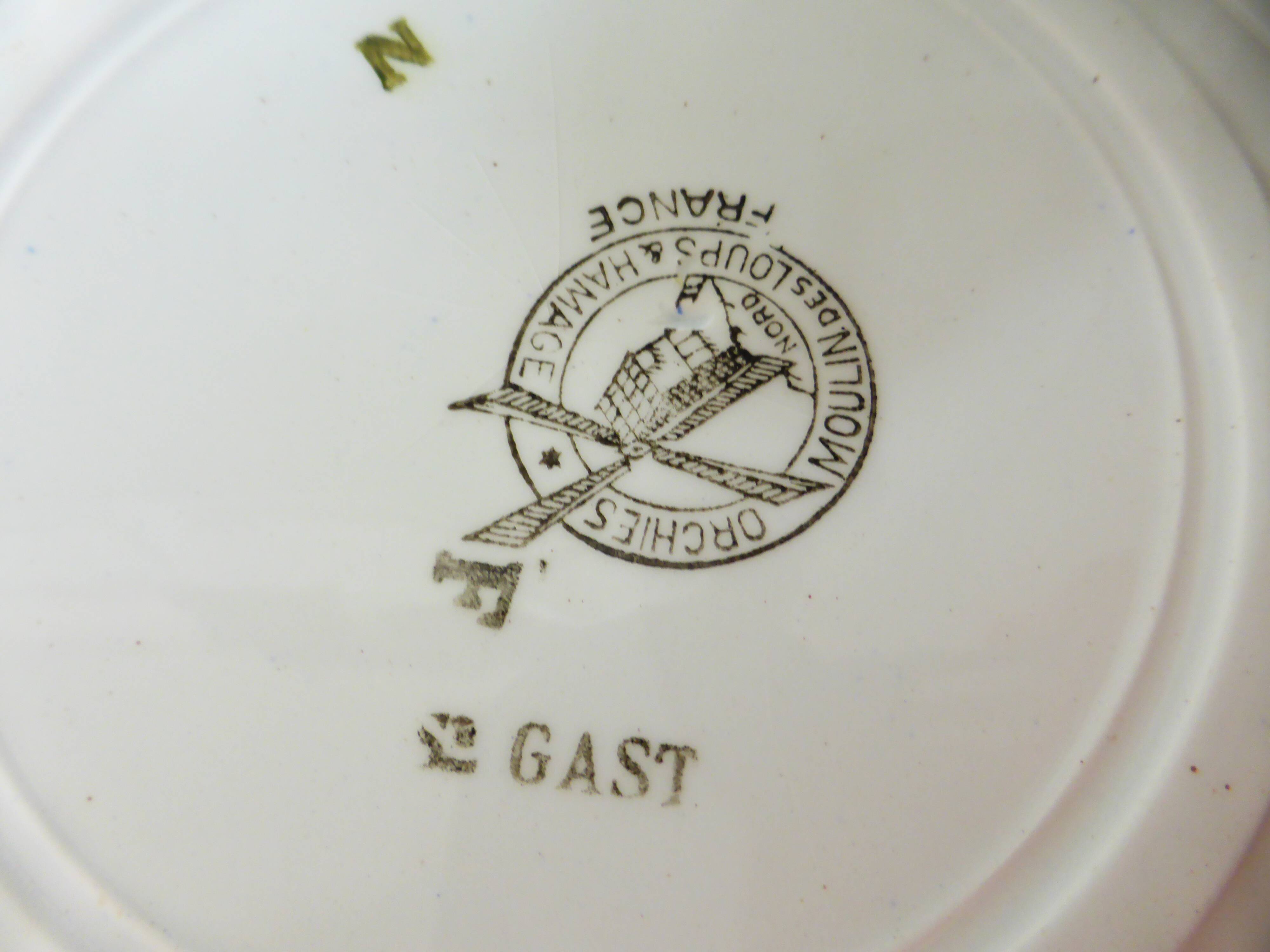 3 vintage soup plates from Moulin des Loups et Hamage, St Gast model 220525
