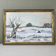 Huile sur toile « Paysage enneigé »