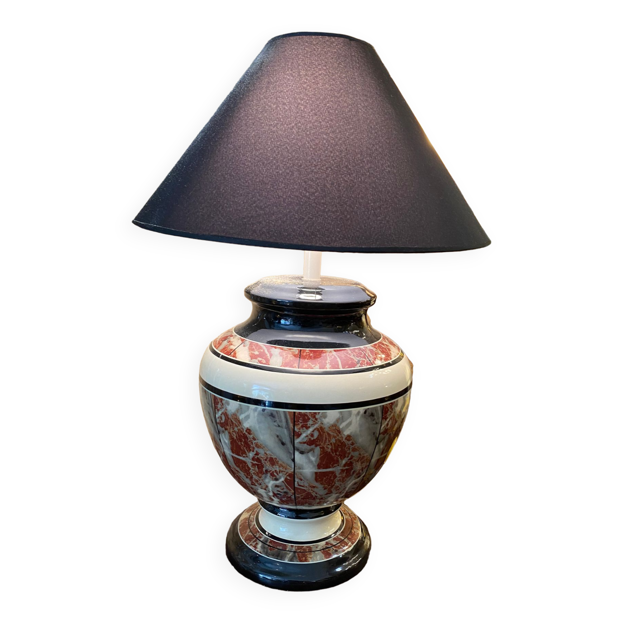 Imitation marble lamp 1980s