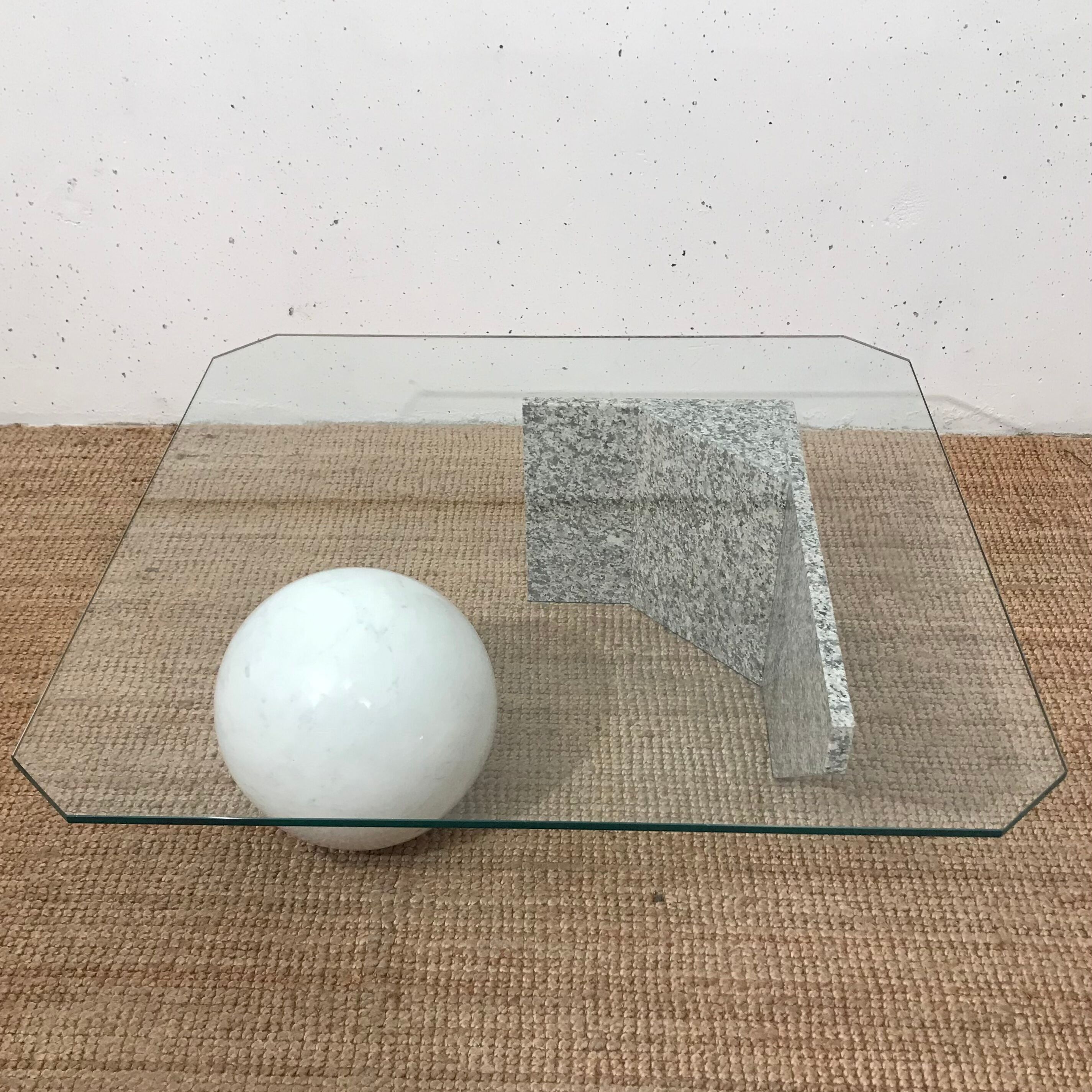 Massimo Vignelli marble coffee table, 1980