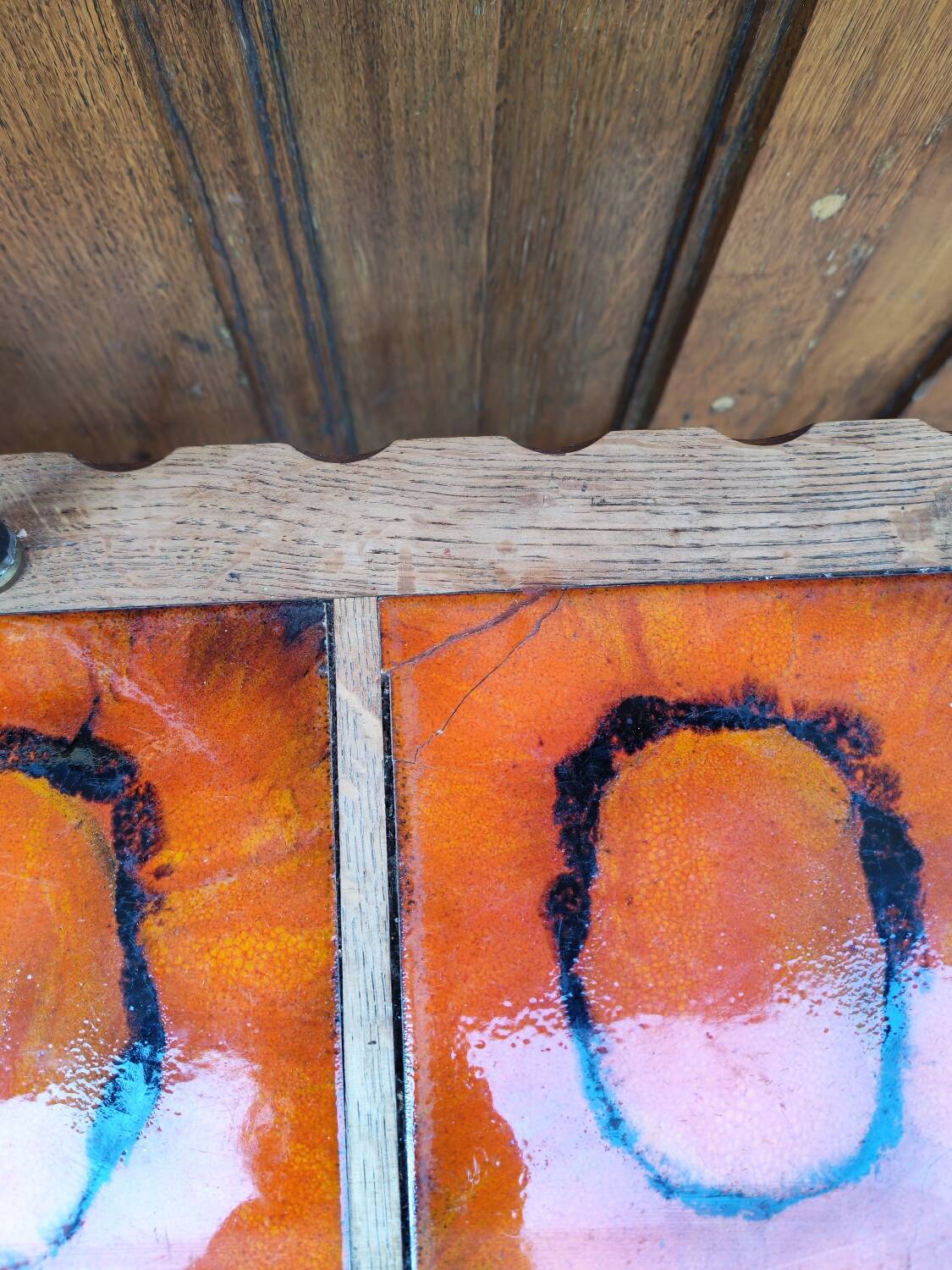 Floor lamp - table - magazine rack in wrought iron