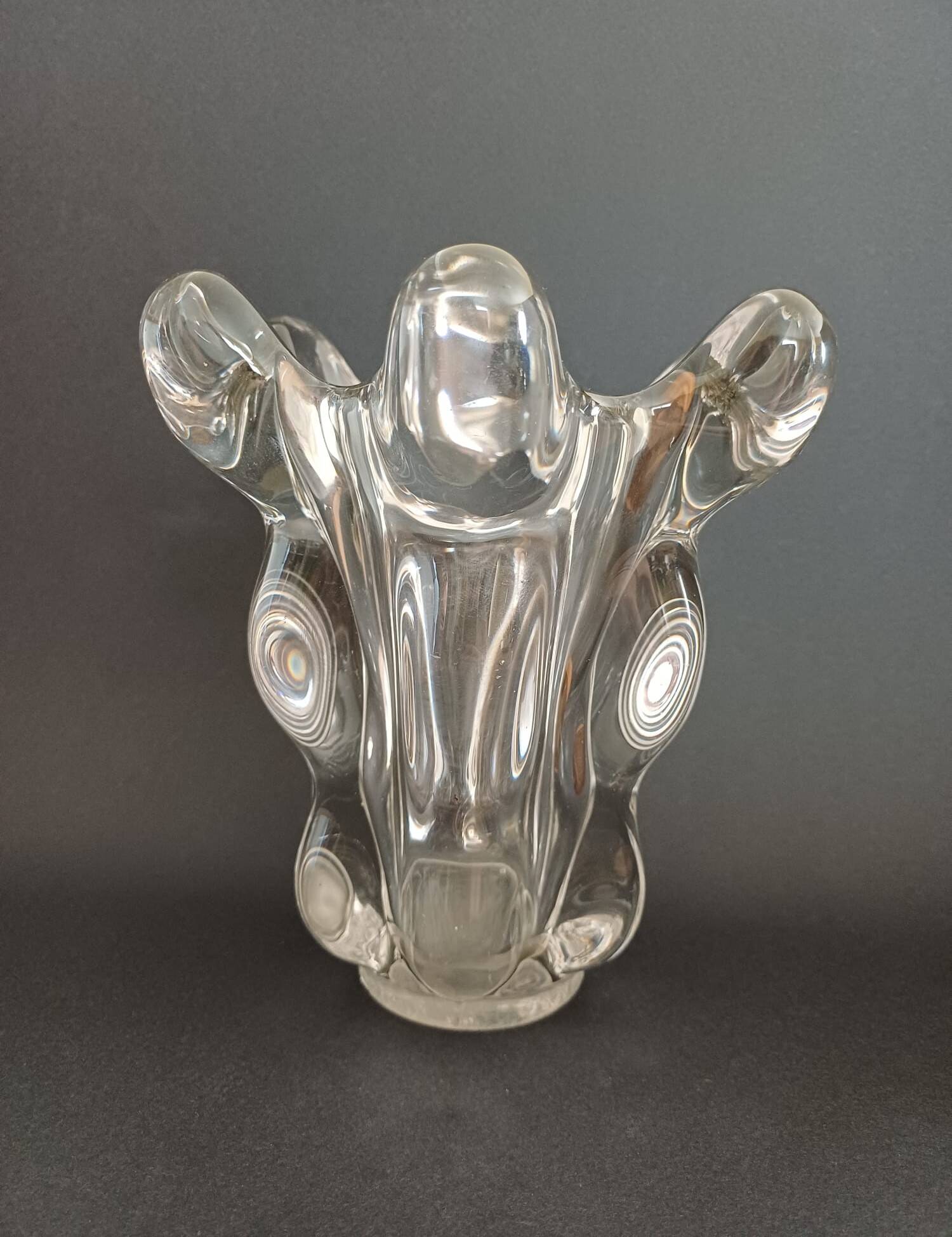 Vase "girafe" en cristal