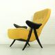Theo Ruth pour les chaises Artifort Modèle 107 et 137 en Hallingdal Kvadrat.