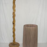 Rattan floor lamp from the 50s