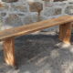 Old wooden bench patina
