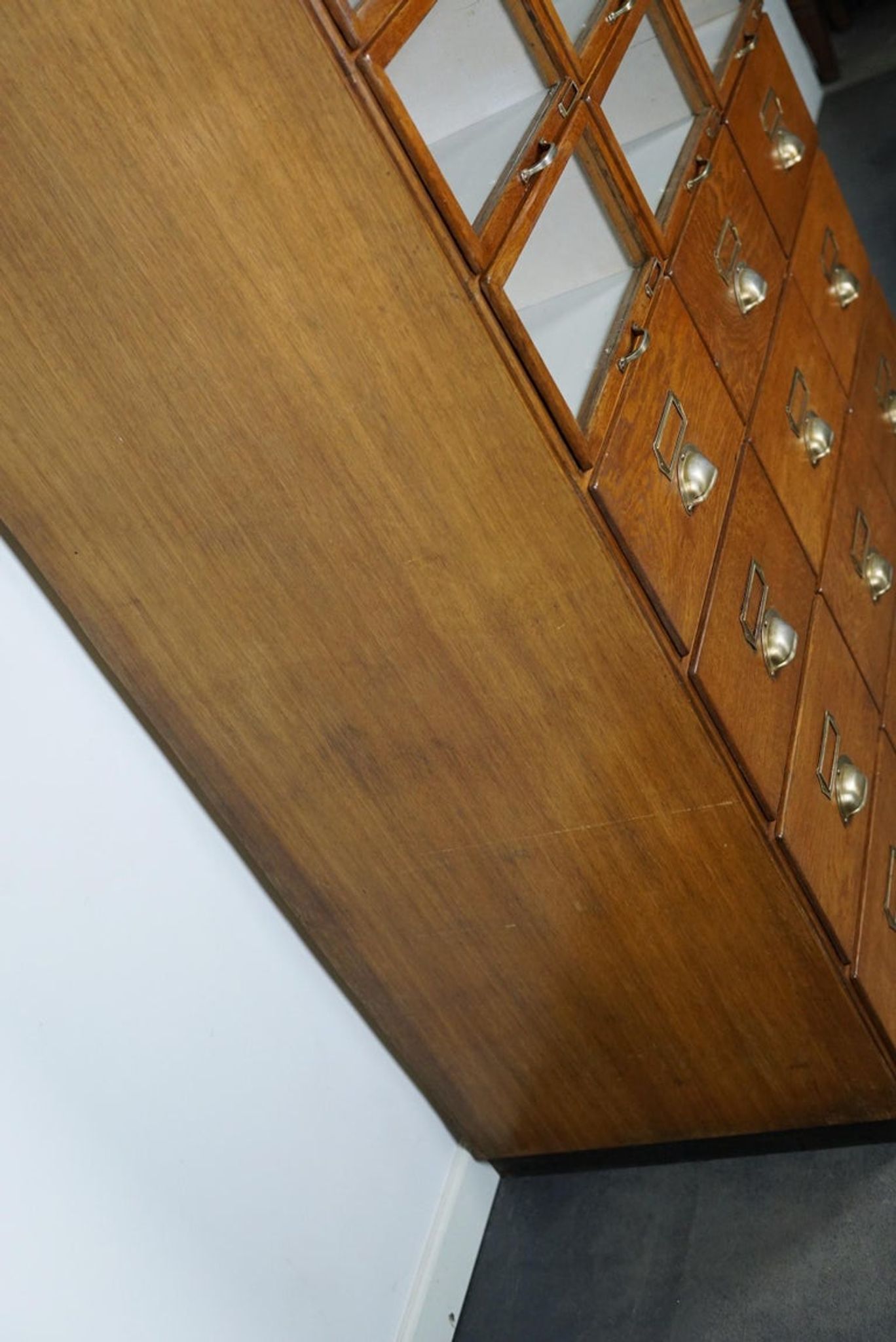 Vintage oak haberdashery shop furniture, Netherlands, 1930s