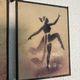Vintage 1930 triptych mirror barber hairdresser young dancer woman - 19 x