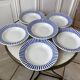 Lot of 6 hollow plates digoin sarreguemines model "monique" 30s