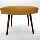 Mid-Century Stool with New Upholstery, Czechoslovakia, 1970's
