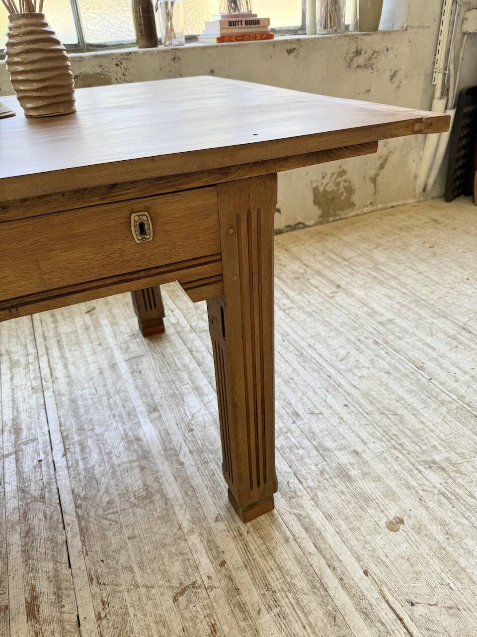 Country farmhouse table in solid beech and oak 2.5m XL
