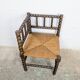 Turned wooden corner chair