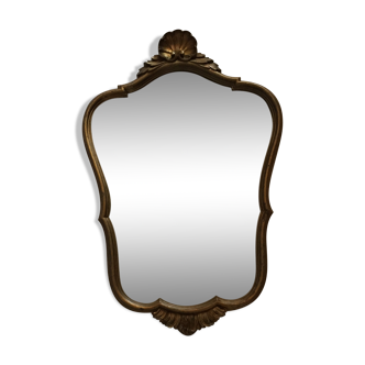 Miroir en bois doré 50x40cm