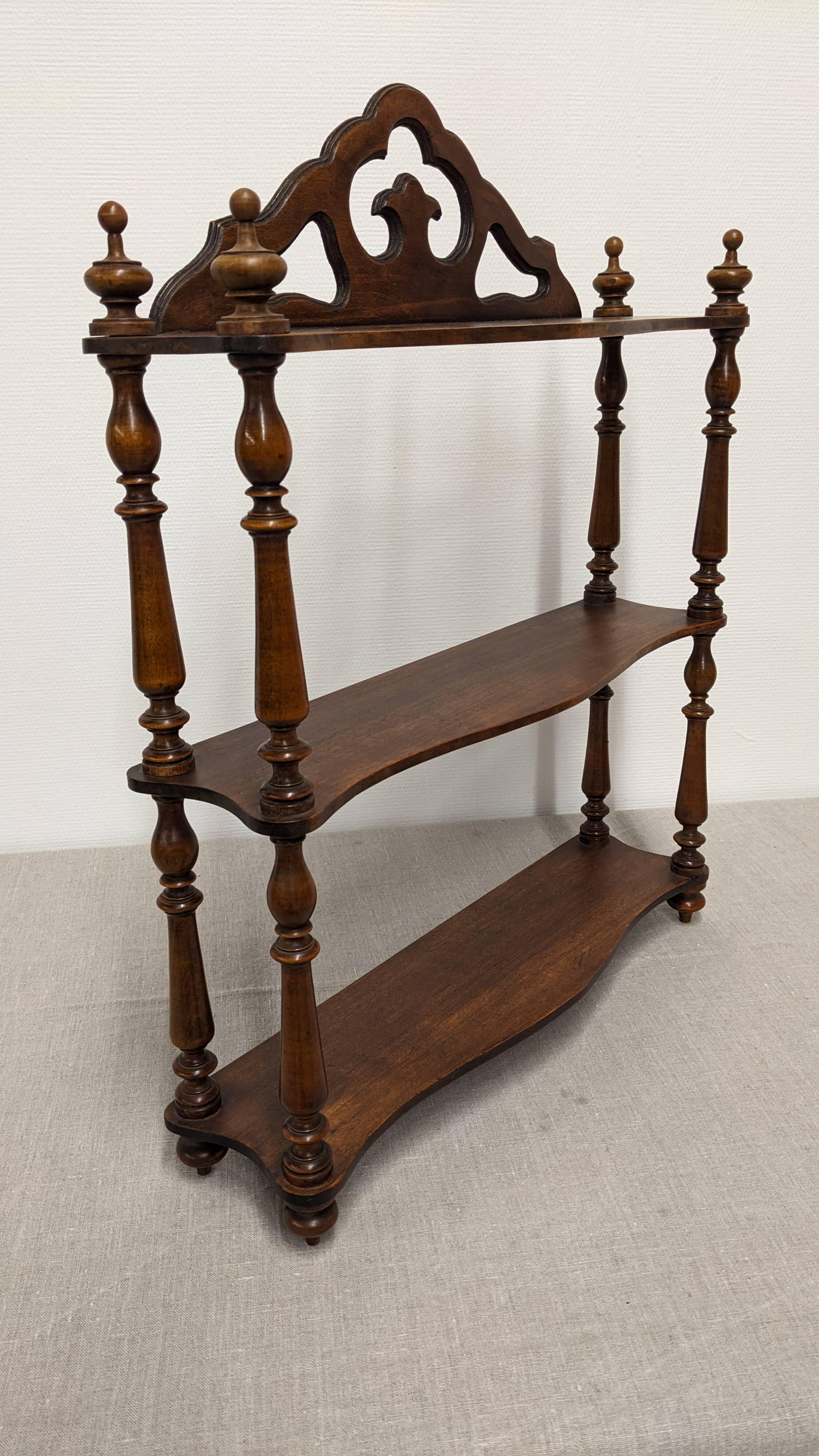19th century mahogany wall shelf