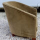 Fauteuil art déco velours kaki