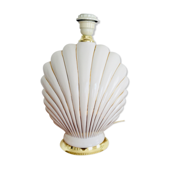 Pied de lampe coquillage en céramique