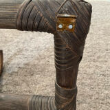 Vintage rattan coat rack from the 60s