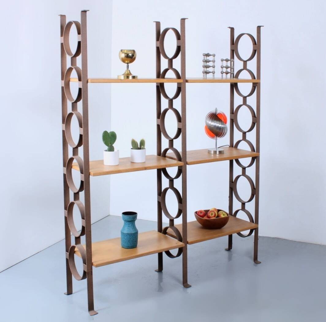 Brutalist vintage bookcase