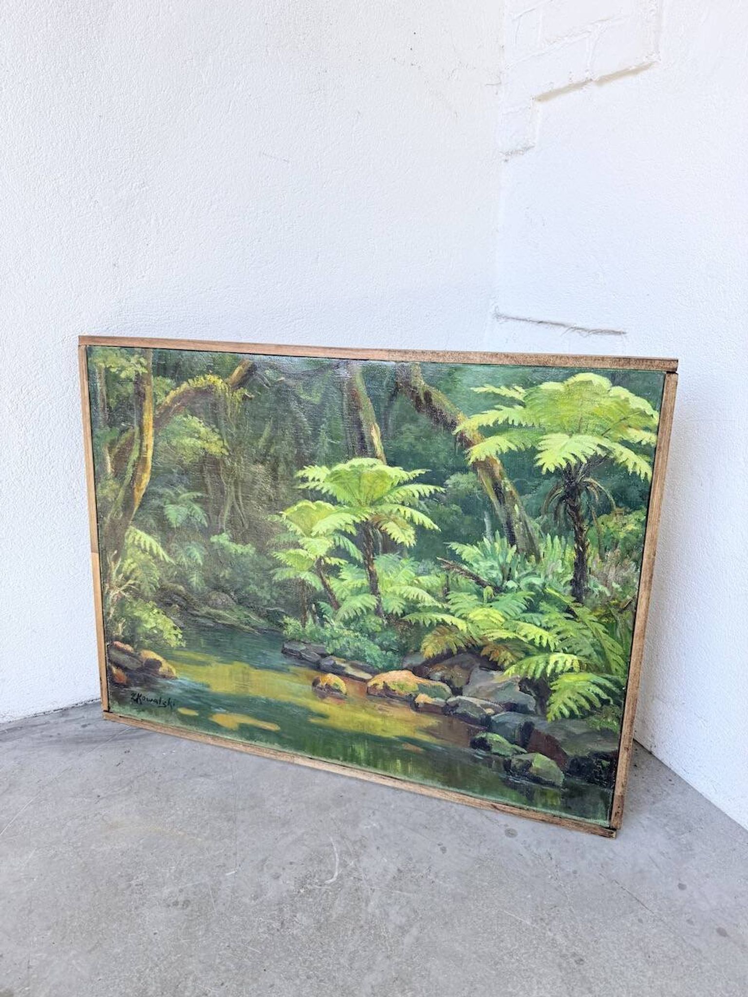 Oil painting "jungle" forest landscape