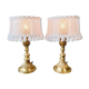 Duo de lampes romantiques en bronze
