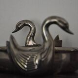 Silver metal swan cup