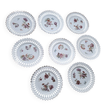 Antique pierced dessert plates