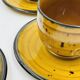 Set of four vintage Boch Palma cups and saucers.