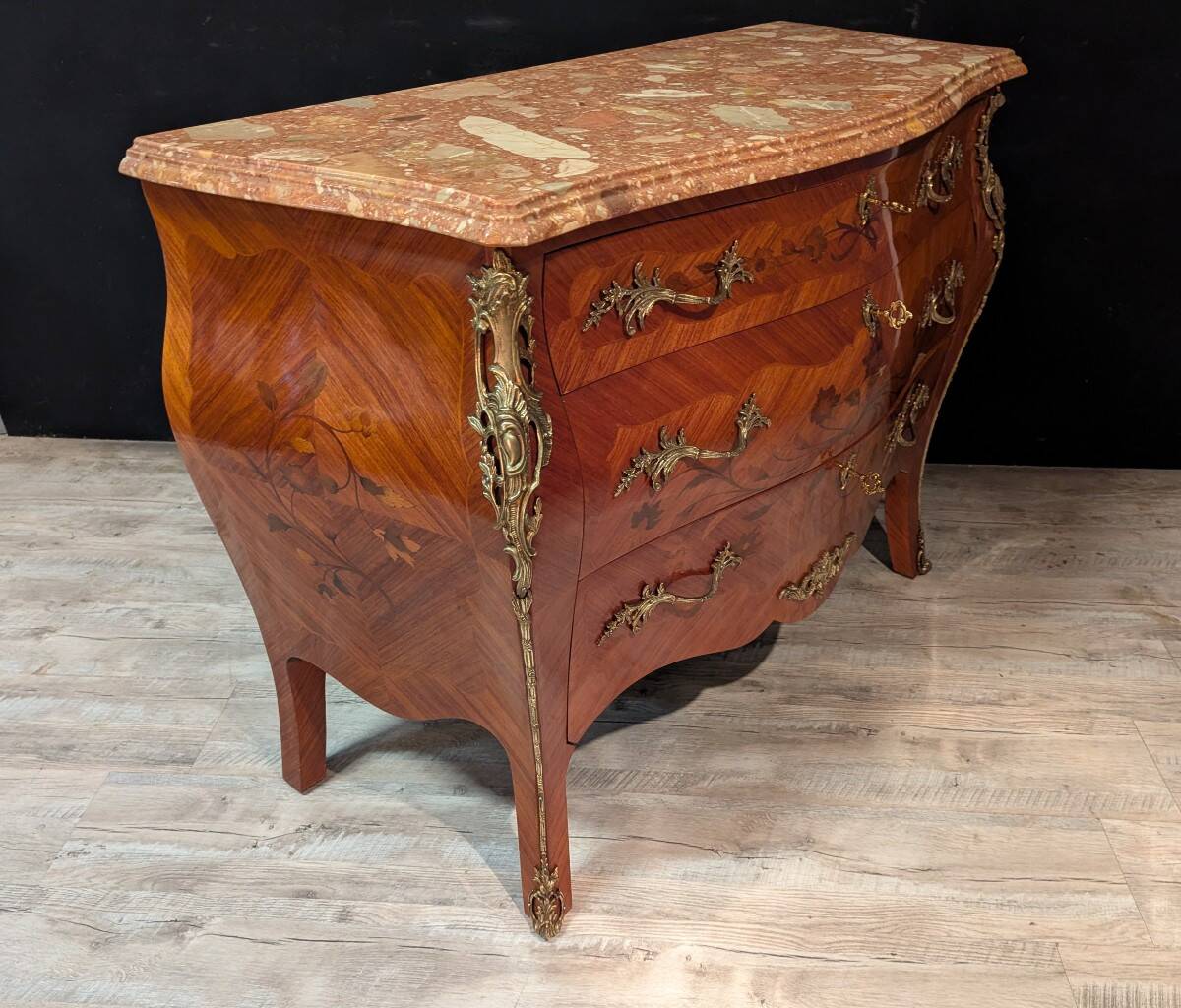 Marquetry commode in Louis XV style