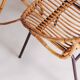 Art Deco Seating Set in Rattan & Steel attributed to Alan Fuchs, 1940s, Set of 4