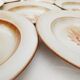 Série de 9 assiettes creuses grès de l'étang