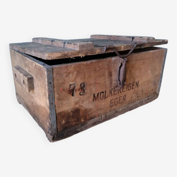 Old wooden dairy crate, Austria, 50s