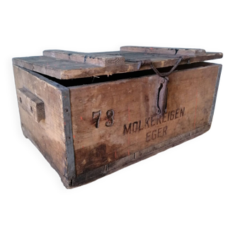 Old wooden dairy crate, Austria, 50s