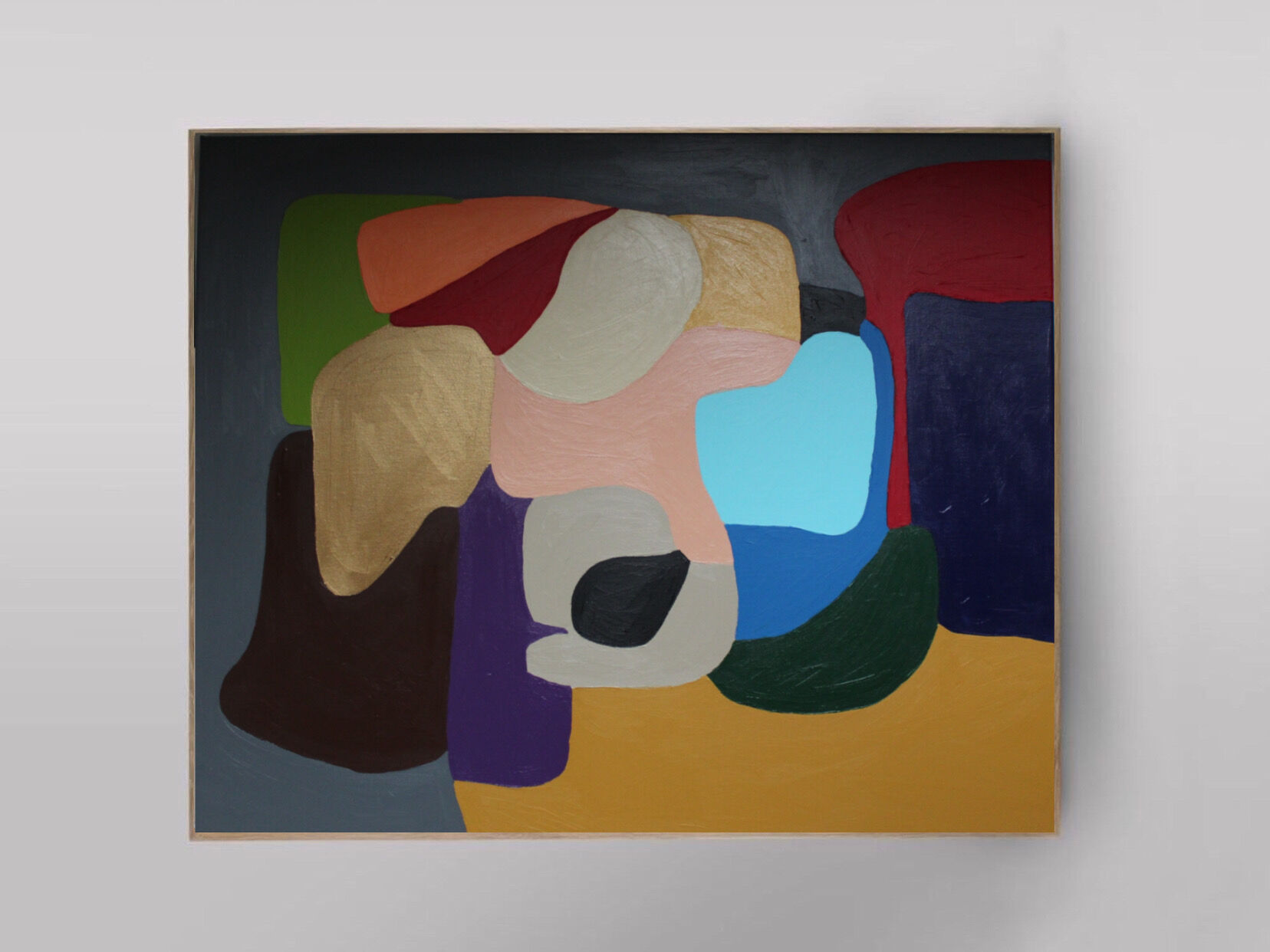 Abstract colorful handmade painting