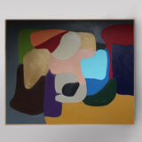 Abstract colorful handmade painting