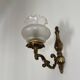Set of 2 vintage wall sconces in brass – flickering candle effect